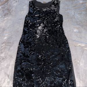 Vero Moda black sequin midi dress